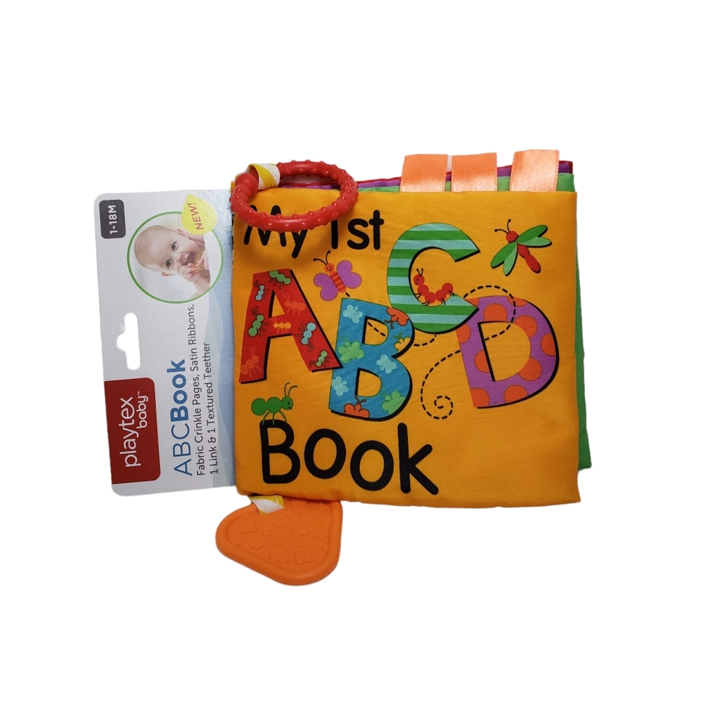 Platex Baby ABC Soft Book Link And Teether 1-18M